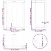 Valgomojo stalo kojelės, 2 vnt., baltos, 50x35x(72-73) cm, plienas, T formos