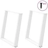 Valgomojo stalo kojelės, U formos, 2 vnt., balta, 70x(72-73)cm