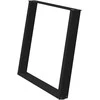 Valgomojo stalo kojelės, U formos, 2 vnt., juoda, 100x(72-73)cm
