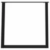 Valgomojo stalo kojelės, U formos, 2 vnt., juoda, 70x(72-73)cm