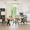 Valgomojo stalo kojos, 2 vnt., juodos, 70x(72-73) cm, plienas, X formos