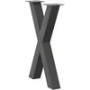 Valgomojo stalo kojelės, X formos, 2 vnt., 60x(72-73) cm