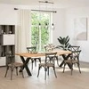 Valgomojo stalo kojos, 2 vnt., juodos, 90x(72-73) cm, plienas, X formos