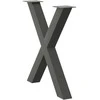 Valgomojo stalo kojelės, X formos, 2 vnt., 80x(72-73) cm