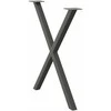 Valgomojo stalo kojos, 2 vnt., antracito spalvos, 80x(72-73) cm, plienas
