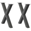 Valgomojo stalo kojelės, X formos, 2 vnt., 70x(72-73) cm