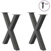 Valgomojo stalo kojelės, X formos, 2 vnt., 80x(72-73) cm