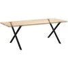 Valgomojo stalo kojelės, X formos, 2 vnt., juoda, 90x(72-73) cm