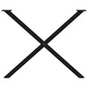 Valgomojo stalo kojelės, X formos, 2 vnt., juoda, 90x(72-73) cm