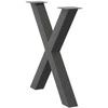 Valgomojo stalo kojelės, X formos, 2 vnt., 70x(72-73) cm