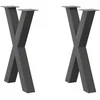 Valgomojo stalo kojelės, X formos, 2 vnt., 60x(72-73) cm