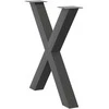 Valgomojo stalo kojelės, X formos, 3 vnt., 80x(72-73)cm