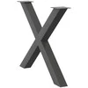 Valgomojo stalo kojelės, X formos, 3 vnt., 90x(72-73)cm