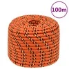 Valties virvė, oranžinės spalvos, 14mm, 100m, polipropilenas