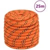 Valties virvė, oranžinės spalvos, 16mm, 25m, polipropilenas