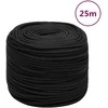 Valties virvė, visiškai juoda, 10mm, 25m, polipropilenas