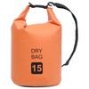 Vandeniui atsparus krepšys, oranžinės spalvos, PVC, 15l