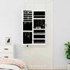 Veidrodinė papuošalų spintelė su LED apšvietimu, baltos spalvos