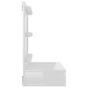 Veidrodinė spintelė su LED, balta, 60x31,5x62cm, blizgi