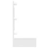 Veidrodinė spintelė su LED, balta, 90x31,5x62cm, blizgi