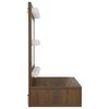 Veidrodinė spintelė su LED, ruda ąžuolo, 60x31,5x62cm