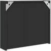 Veidrodinė vonios kambario spintelė su LED, juoda, 60x13x52cm