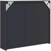 Veidrodinė vonios kambario spintelė su LED, pilka, 60x13x52cm