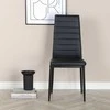 Venture Home Valgomojo kėdės Slim, 2vnt., juodos, odos imitacijos