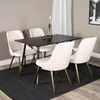 Venture Home Valgomojo kėdės Velvet Deluxe, 2vnt., smėlio, aksomas