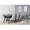 Venture Home Valgomojo kėdės Velvet Deluxe, 2vnt., pilkos, aksomas