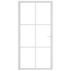 Vidaus durys, baltos, 102,5x201,5cm, ESG stiklas ir aliuminis