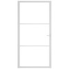 Vidaus durys, baltos, 102,5x201,5cm, ESG stiklas ir aliuminis