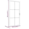 Vidaus durys, baltos, 102,5x201,5cm, ESG stiklas ir aliuminis