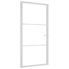 Vidaus durys, baltos, 102,5x201,5cm, ESG stiklas ir aliuminis