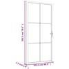 Vidaus durys, baltos, 102,5x201,5cm, matinis stiklas/aliuminis