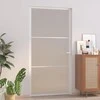 Vidaus durys, baltos, 102,5x201,5cm, matinis stiklas/aliuminis