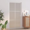 Vidaus durys, baltos, 102,5x201,5cm, matinis stiklas/aliuminis