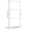 Vidaus durys, baltos, 102,5x201,5cm, matinis stiklas/aliuminis