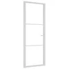 Vidaus durys, baltos, 76x201,5cm, ESG stiklas ir aliuminis