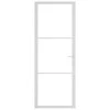 Vidaus durys, baltos, 76x201,5cm, ESG stiklas ir aliuminis