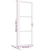 Vidaus durys, baltos, 76x201,5cm, ESG stiklas ir aliuminis