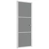 Vidaus durys, baltos, 76x201,5cm, ESG stiklas ir aliuminis