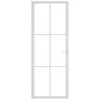 Vidaus durys, baltos, 76x201,5cm, ESG stiklas ir aliuminis