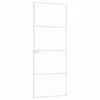 Vidaus durys, baltos, 76x201,5cm, grūdintas stiklas/aliuminis