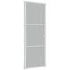 Vidaus durys, baltos, 76x201,5cm, matinis stiklas ir aliuminis