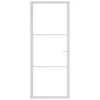 Vidaus durys, baltos, 83x201,5cm, ESG stiklas ir aliuminis