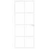 Vidaus durys, baltos, 83x201,5cm, grūdintas stiklas/aliuminis