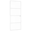 Vidaus durys, baltos, 83x201,5cm, grūdintas stiklas/aliuminis