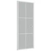 Vidaus durys, baltos, 83x201,5cm, matinis stiklas ir aliuminis