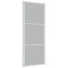 Vidaus durys, baltos, 83x201,5cm, matinis stiklas ir aliuminis